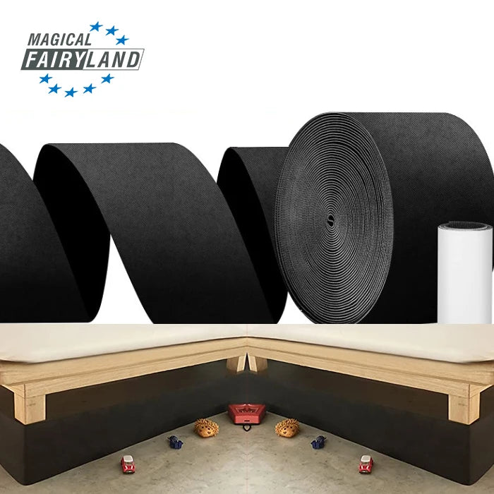 JIEHUAN Elastic Nylon Under Sofa Bed Toy Blocker Adhesive Hook and Loop Tape for Couch Grip Protective Cover for Furniture