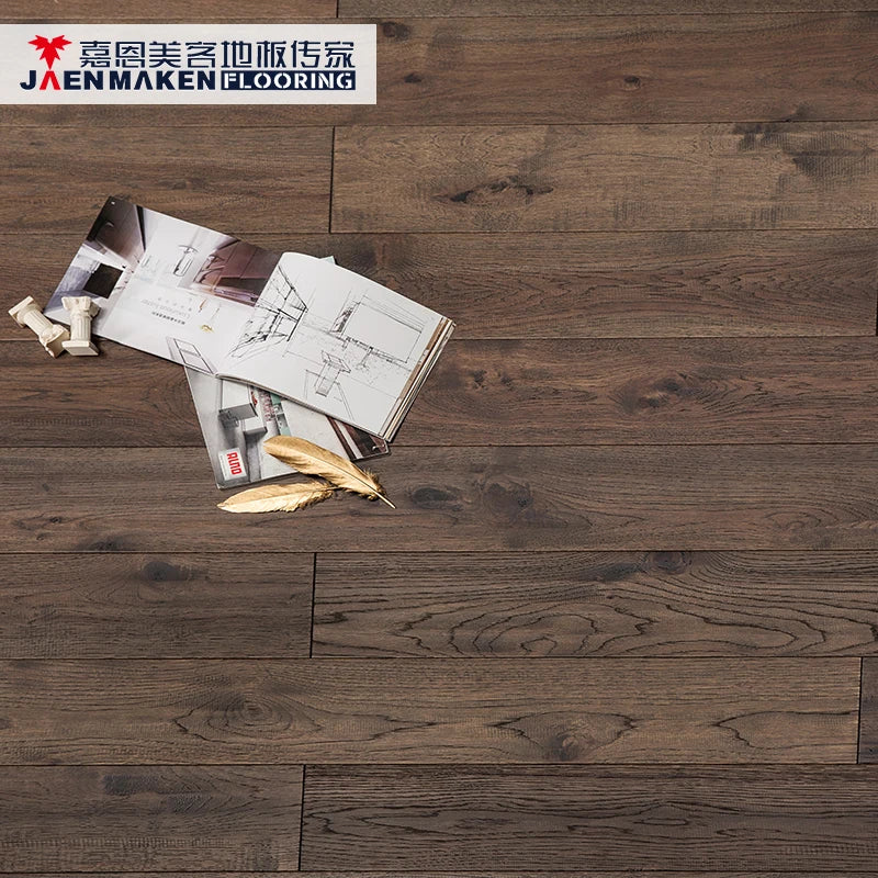 2021 New Arrival Modern Hotel Living Room American Hickory Engineered Flooring Hand-scraped Distressed T&G Installation 25 Year