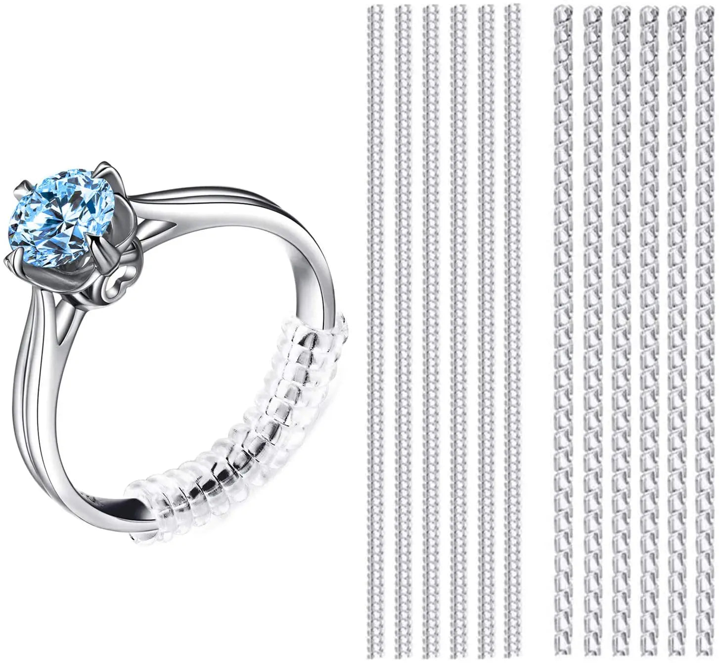Promotion Jewelry Ring Size Adjuster Transparent Sprial Reducer Spacer Ring Size Adjuster for Loose Rings
