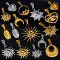 18k Gold Evil Eye Pendant Stainless Steel Smile Sun Moon Necklace Conch Shell Charm Wholesale Heart Pendants for Jewelry Making