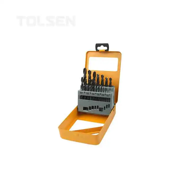 TOLSEN 75081 19pcs Hss Mini Metal Twist Drill Bit Set