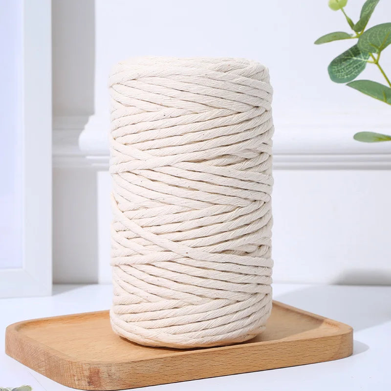 3mm 4mm 5mm 6mm 8mm 12mm Macrame Cord Single Strand Cotton Rope