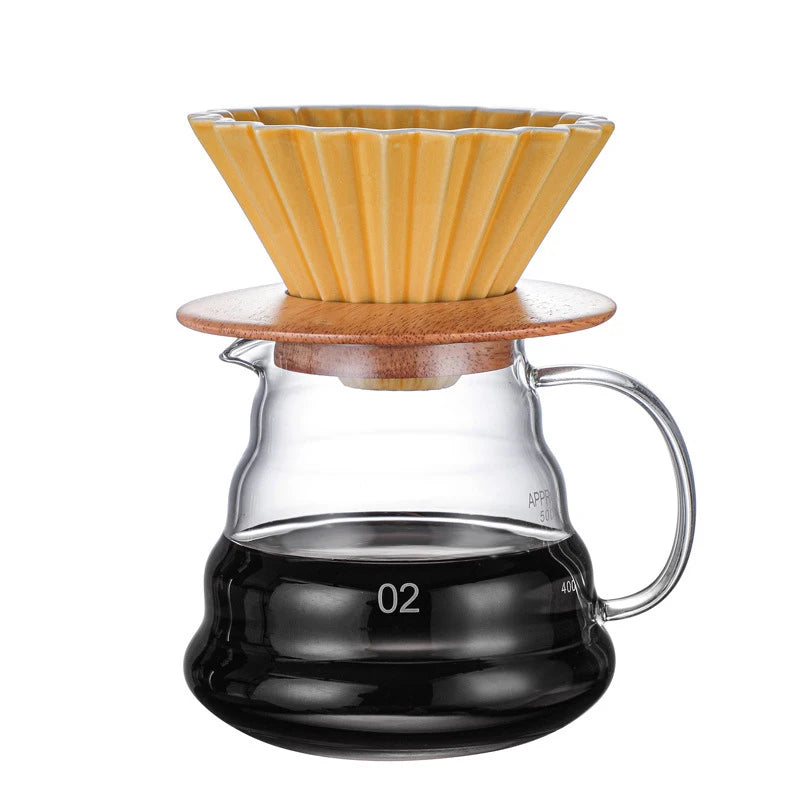 Wholesale Coffee Dripper Ceramic Coffee Filter Cup Portable Custom Glass Coffee Filter Origami Filter Cup