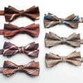 New Fashionable Coffee Bow Tie Men's Double Layered Multi Styles Wedding Bowtie Wholesale