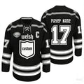 Fashion Custom Printed Embroidery Logo Children's Hockey Jerseys 100% Polyester Moisture-Wicking Breathable Black Oversized