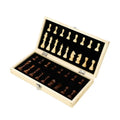 Exclusive Deluxe Wooden Chess and Checker Table Outerdoor Checkers Board Game Resin Chess Pieces 34 Pieces Wood Chessmen Pieces