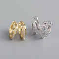 High Quality New Design INS 925 Sterling Silver Jewelry Cubic Zirconia Hoop Earrings Women