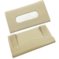 Custom Genuine Leather  Rectangle Tissue Box Custom Portable Car Hanging Tissue Storage case