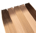 Russian Thin Invisible Genius Weft Hair Extensions Double Drawn Human Hair Genius Weft