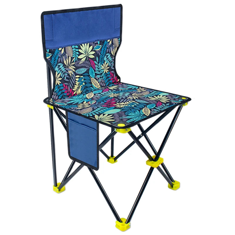 Rikimaru Folding Comping Chair Fly Fishing Desk Foldable Seat Stool With Backrest Stainless Steel