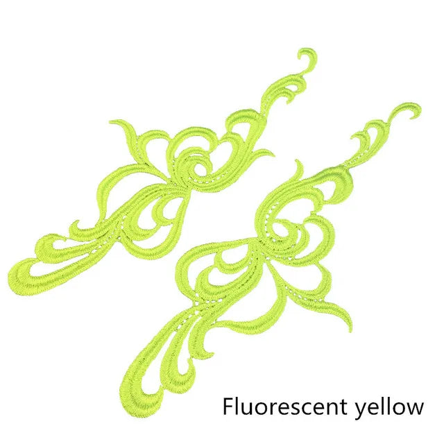 Hot Color Cloth Stickers Self-created Embroidery Lace Appliques Fashion Clothing Decoration Patches DA011