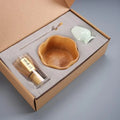 Bambus Wholesale Ceremonial Japanese Tea Tool Matcha Tea Whisk Set Customized Matcha Set Gift Box With Metal Spoon Bamboo Whisk