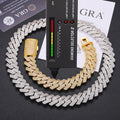 Acceted Custom Logo 16mm 925 Sterling Silver VVS Moissanite Diamond Heavy Iced Out Miami Cuban Link Chain Necklace for Men