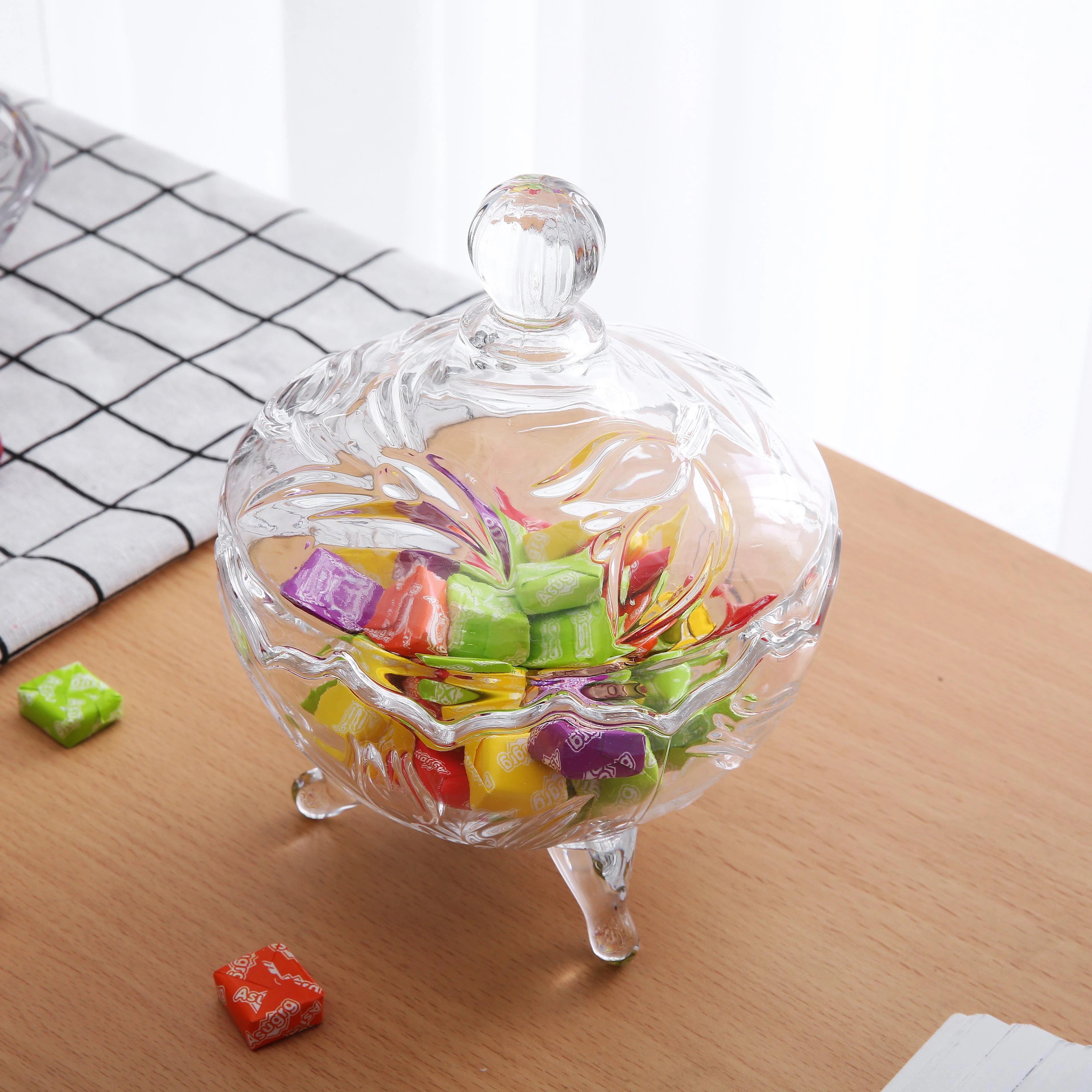 Larger and High Strength Glass Sugarjar Cheap and Fashionable Glass Candy Jar