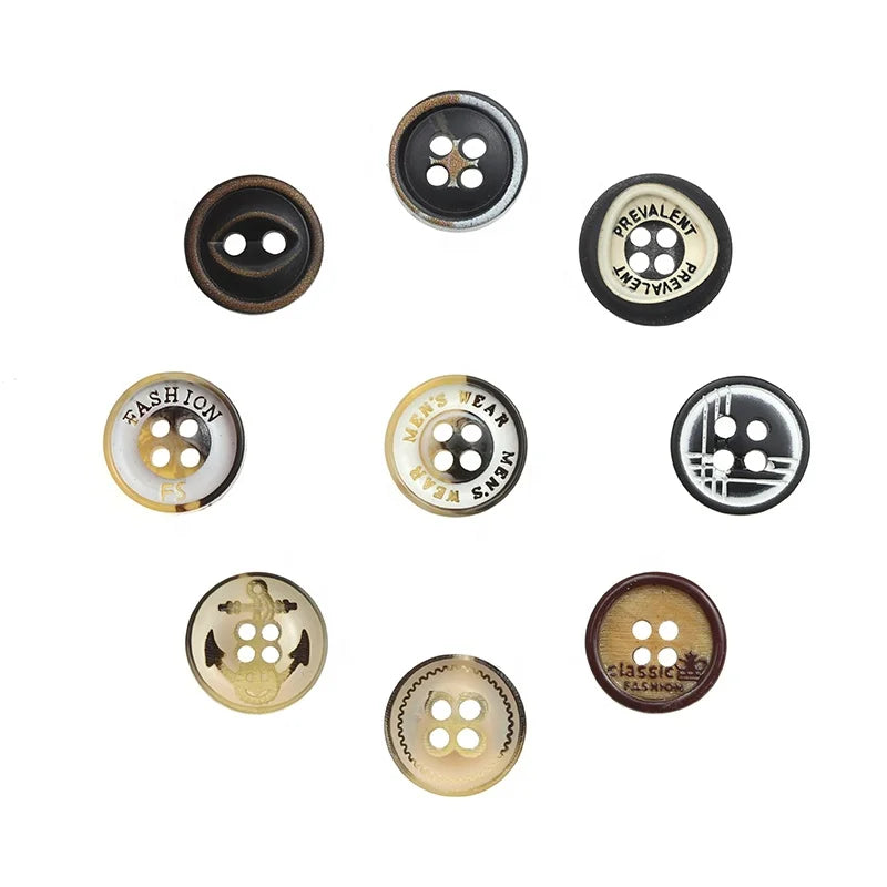 Best Quality Fancy Laser Custom Spray Paint Colorful Shirt Button Round Sewing Resin 4 Hole Button