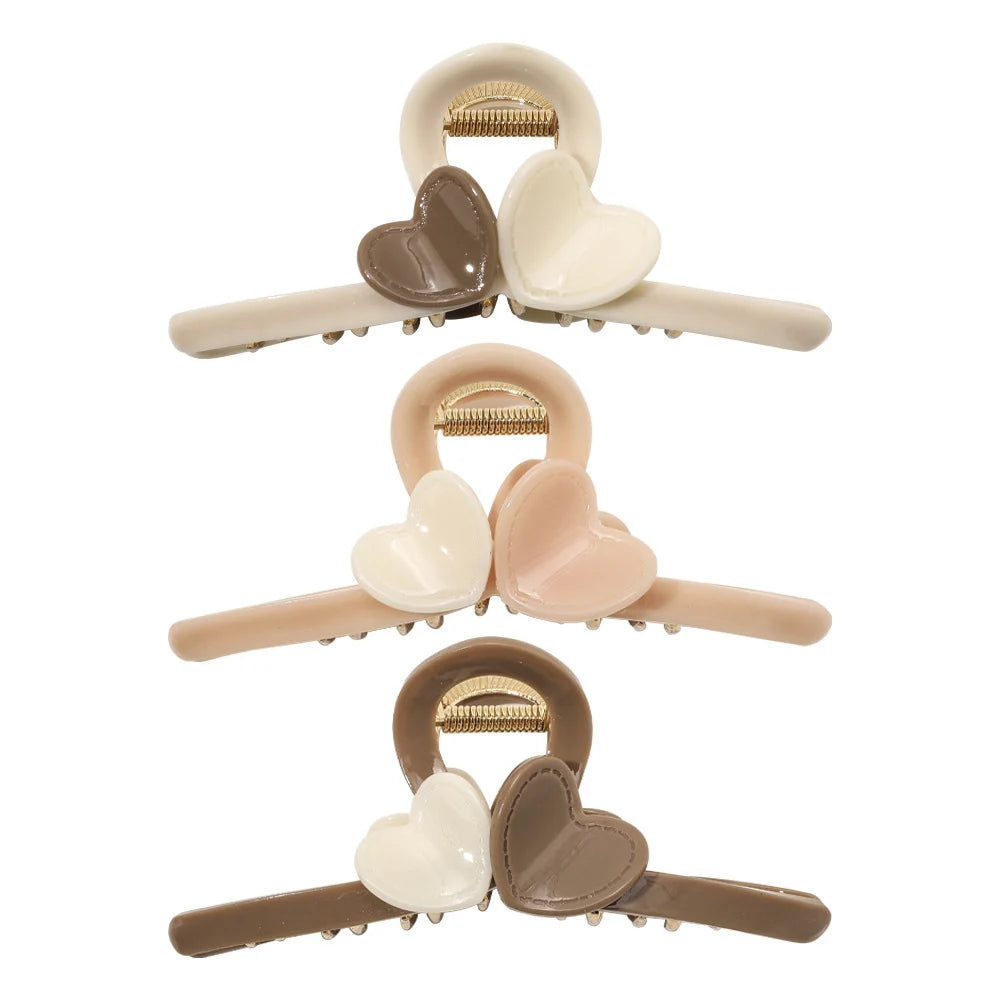 China Fashion Acetic Acid Plate Lovely Environmental Friendly Hair Claw Clips for Women Temperamental Headwear Metal Grab Clip