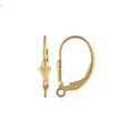 Fleur De Lis Style Lever Back for Women Permanent Jewelry Findings Gold Filled Earrings
