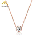 Goldleaf Jewelry 925 Silver Rose Gold Plated Multicolor Gemstone Pendant Moissanite Necklace for Women for Wedding or Gift