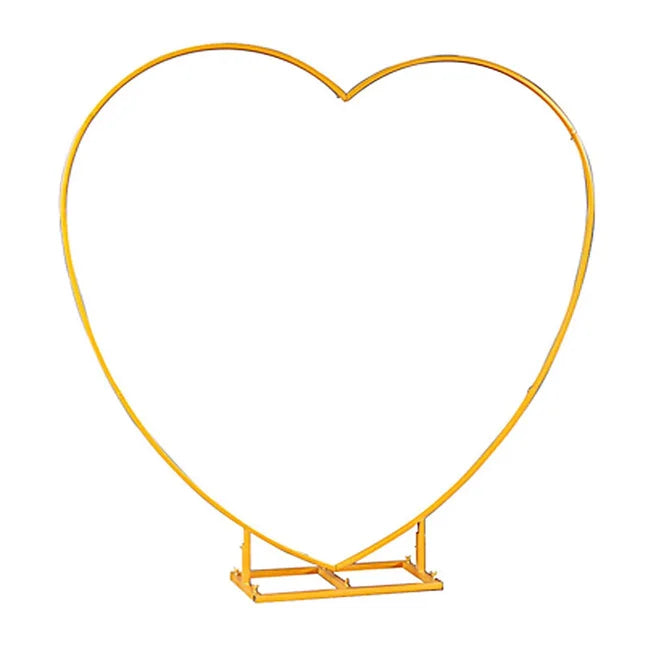 Dropship Metal Round/Square Tube Heart Shape 6.7Ft Wedding Balloon Arch Frame Stand Base for Wedding Ceremony