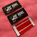 Straight Cut Weaving logo Clothing Neck Labelknitting logo Damask Woven Label for Coats
