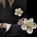 Niche European and American Brooch Woven Sunflower Handmade Suit Sweater Coat Pin Corsage Flower Brooch
