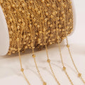 Silver Cable Jewelry Making Chains Stainless Steel Beaded Chain Spool DIY Craft Chain for Jewelry Making