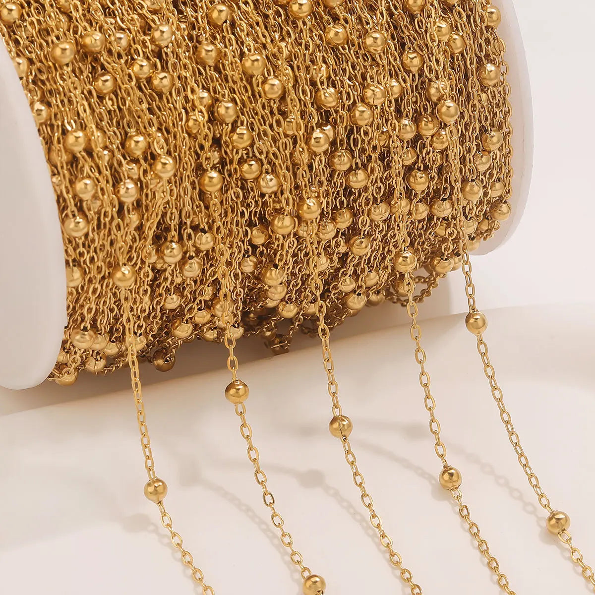 Silver Cable Jewelry Making Chains Stainless Steel Beaded Chain Spool DIY Craft Chain for Jewelry Making