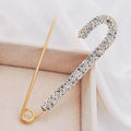 Simple Luxury Cute Alloy Rhinestone Pins for Pants Waist Adjustment Women Cardigan Scarf Shawl Safety Brooches Jewelry(KBL099)