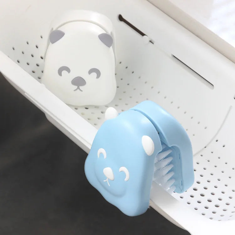 Plastic Eco-Friendly Portable Blade Brush Knife Cleaner for Chopsticks Forks Spoons and Blades Double Sided Washing Brush