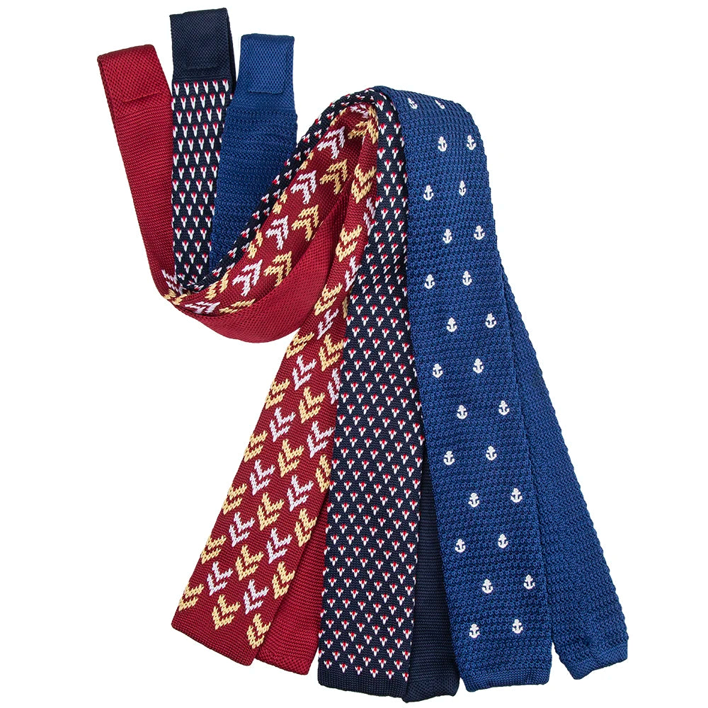 Men's Polyester Knit Necktie Durable Tie for Everyday Wear