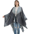 Wholesale Ladies Newest Rhombic Full Pattern Cashmere Coat Fashion Winter Warm Pashmina Scarf Shawls Women Cashmere Ponchos