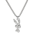 SC New Design Rhinestone Necklace Fashion Crystal Necklace Full Diamond Zircon Animal Rabbit Pendant Necklace
