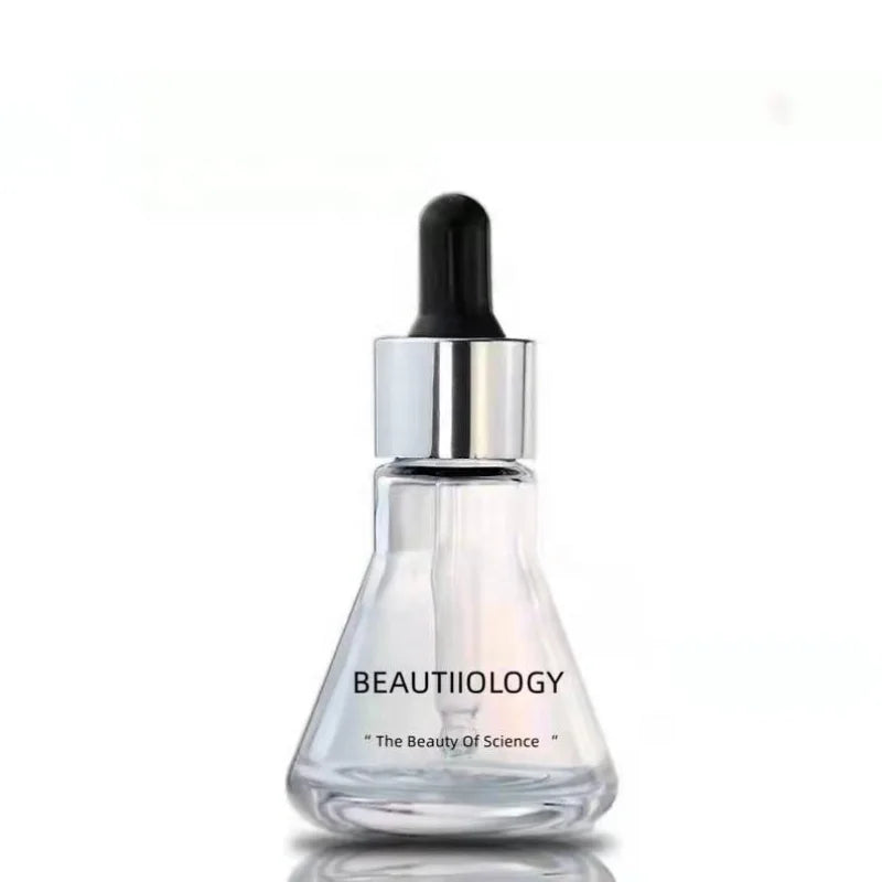 Luxury New Design Shapes Triangle Cosmetic 30ml Serum Black clear Essential Oil Dropper Glass