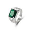 Luxury Rings 2023 European and American Plated Vintage Hip Hop Emerald Fashion Metal Men's Fashion Accessories Engagement Ring