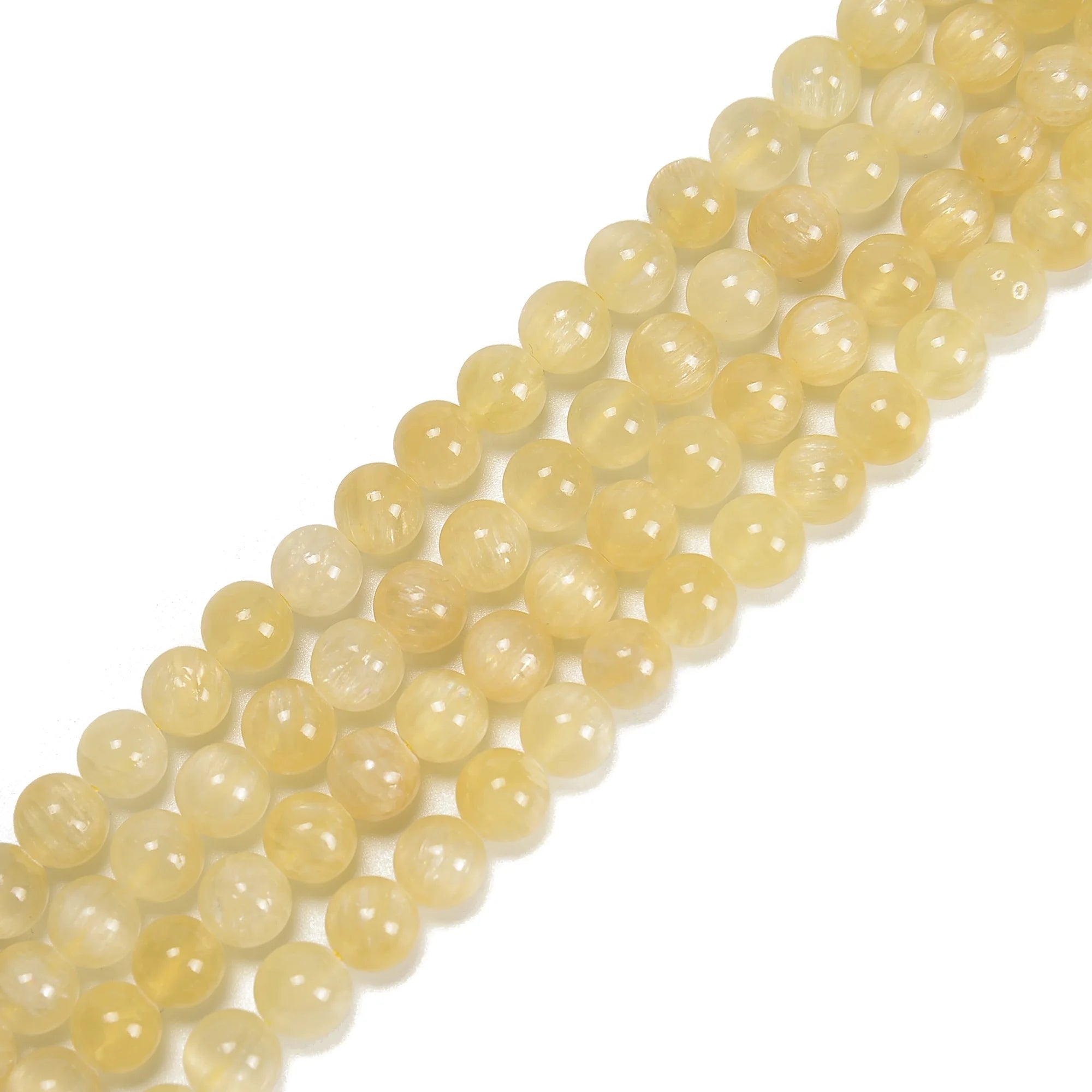 Wholesale Polished Round Natural Labradorite Yellow Selenite Dendritic Jade Silver Pyrite Beads for Jewelry Making 4 6 8 10 mm