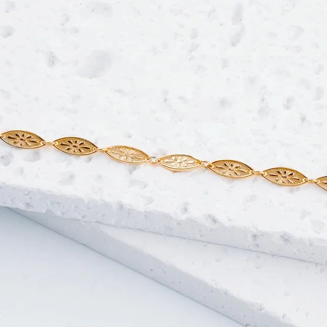 Luxurious Retro Relief Galois Pattern 925 Silver Bracelet for Women Instagram Style Fine Chain & Link