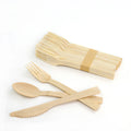 China Supplier Bamboo Cutlery Travel Set Disposable Biodegradable Bamboo Cutlery for Party