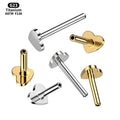Wholesale Custom G23 Titanium Push-in Threadless Labret Star Heart Moon Flower Base Piercing Body Jewelry