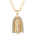Women Accessories Supplier Fashion Jewelry Gold Plated 24K Custom Engrave Pendent for Women Men Necklace