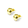 French Style Ins Jewelry Geometric Irregular Creative Diamond Women's Stainless Steel 18K Gold Plated Stud Earrings for Party