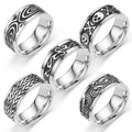 Retro Titanium Steel Jewelry Wholesale Fashion Sculpture Anointed Men's Stainless Steel Ring