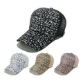 Fashion Ladies Adjustable Outdoor Breathable Mesh Hat Mesh Sequin Baseball Cap