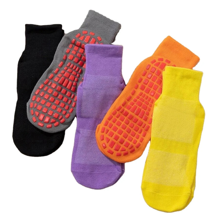 Custom Pilates Socks Anti slip Trampoline Home Floor Silicone Mesh Fitness Dance Grip Socks for Pilates
