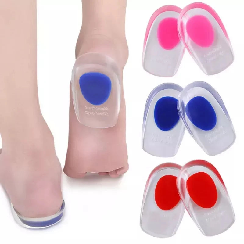Soft Silicone Gel Orthopedic Insoles  Back Pad Heel Cup for Feet Care Pain Health
