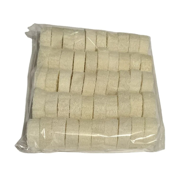 50pcs/bag  2cm/2.5cm Natural Luffa Cuts Loofah Sponge Loofah Slices for Soap Making