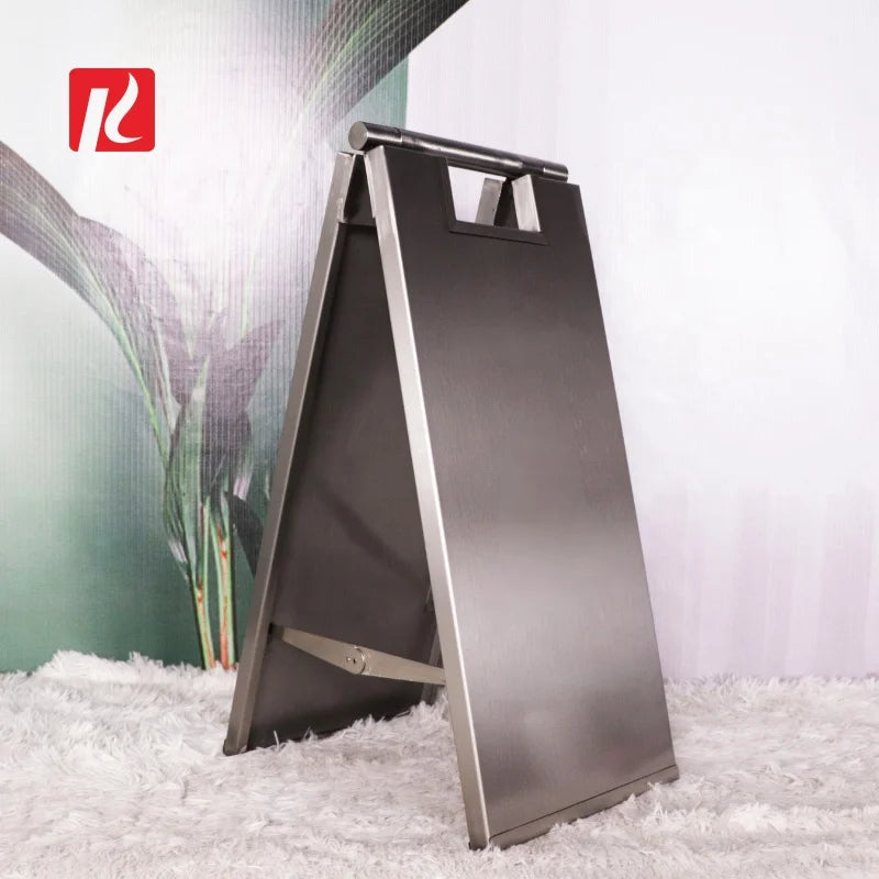 No MOQ Caution Wet Floor Sign Stainless Steel Warning Sign Board Standing a Frame Sidewalk Safety Road Sign