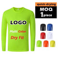 Custom Men's Long Sleeve Quick Dry T-shirt 100%polyester Mesh Quick Dry Muscle Fit Sports Top Loose Fit Long-sleeved Sports Top