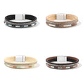 Bohemian Style Polymer Clay Dot Diamond Multi-layer Leather Bracelet Magnetic Buckle Bracelet