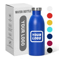 Logo Custom Sport Cola Water Bottle With Lid 480ml Double Walled 304 Stainless Steel  Vacuum Car Cup Mug Travel Office Colors