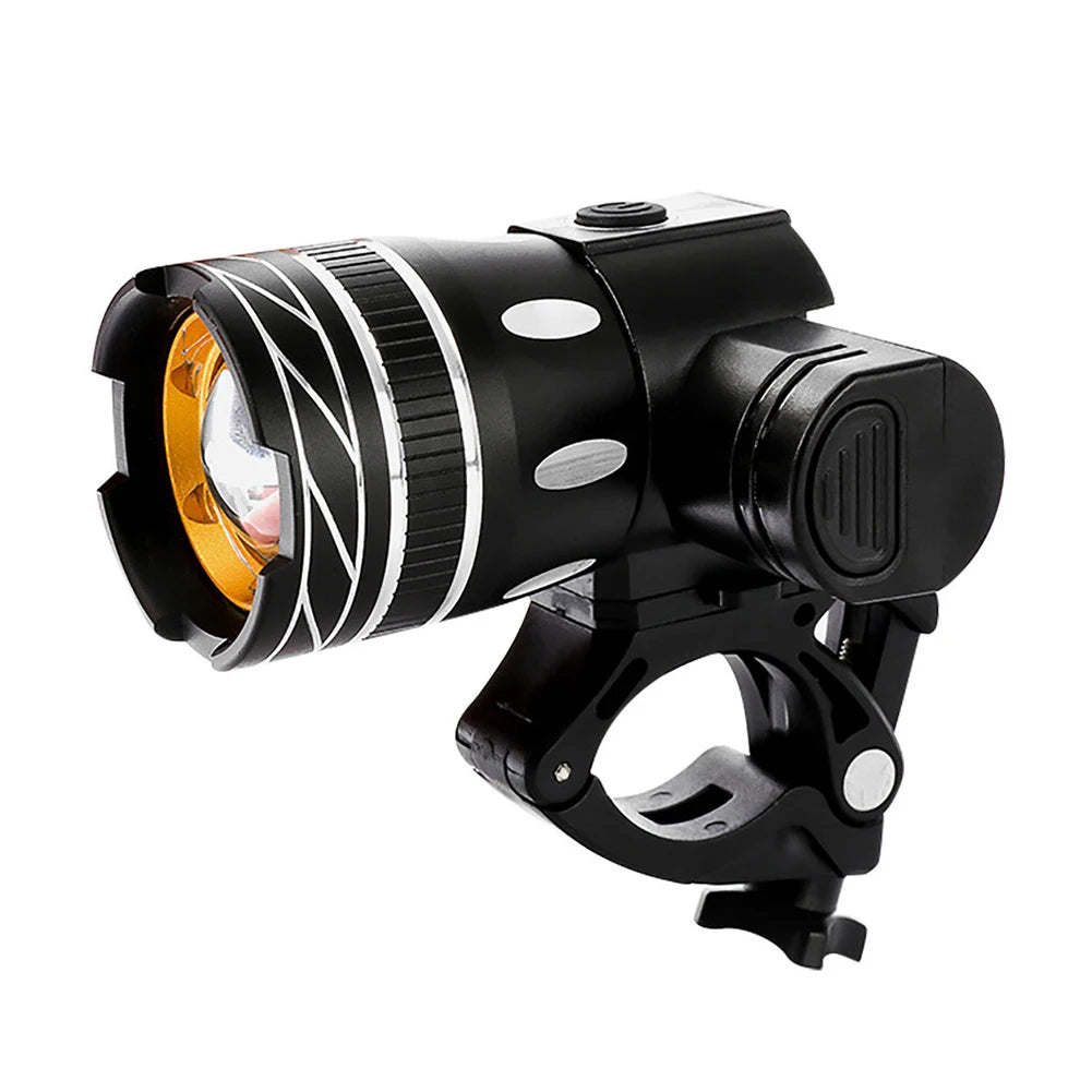 5000mAh Bicycle Led Light Front Zoom 800 Lumen T6 LED Bike Headlight USB Charge Flashlight Waterproof Lights for Bicycle